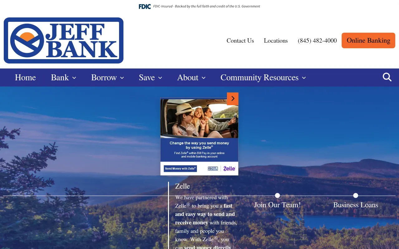 Screenshot of jeff.bank