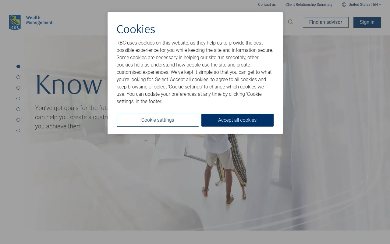 Screenshot of rbcwealthmanagement.com