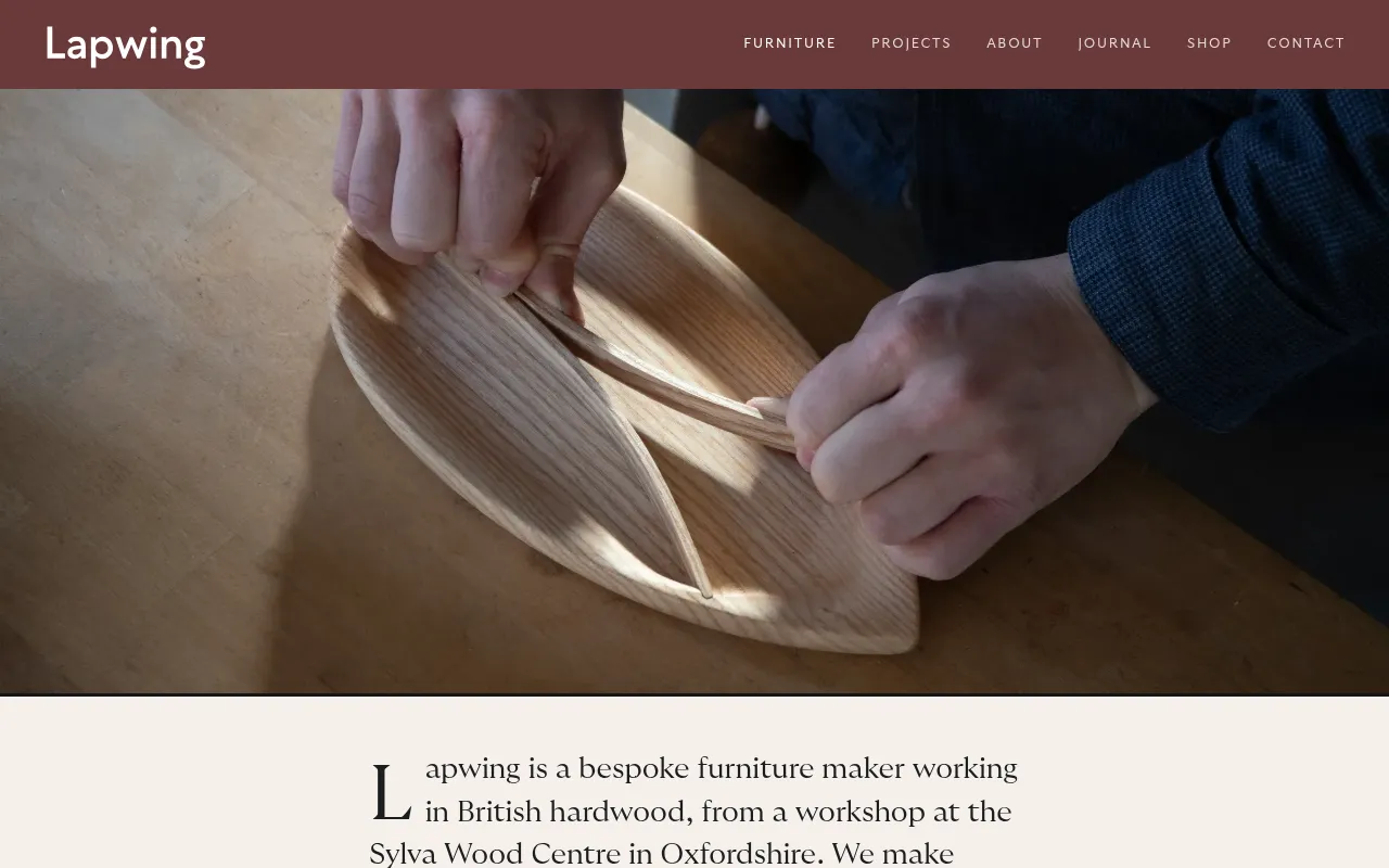 Screenshot of lapwingstudio.co.uk