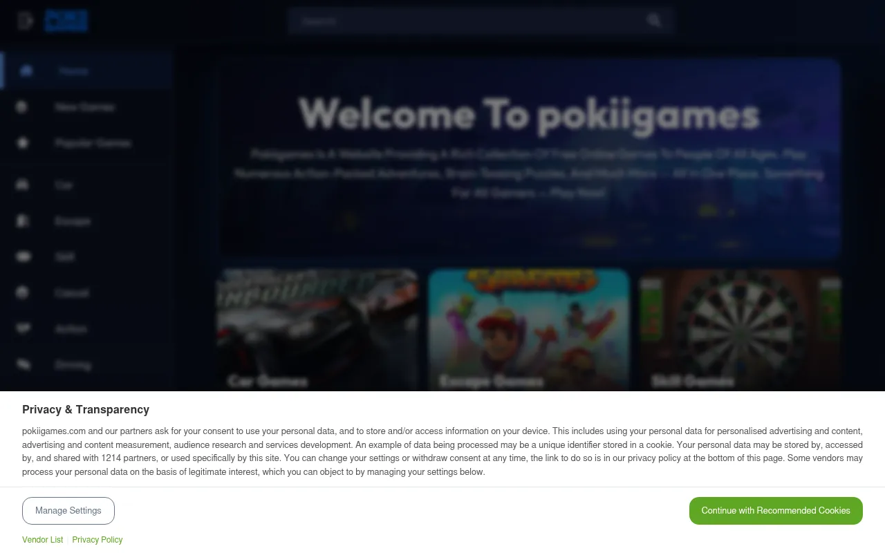 Screenshot of pokiigames.com