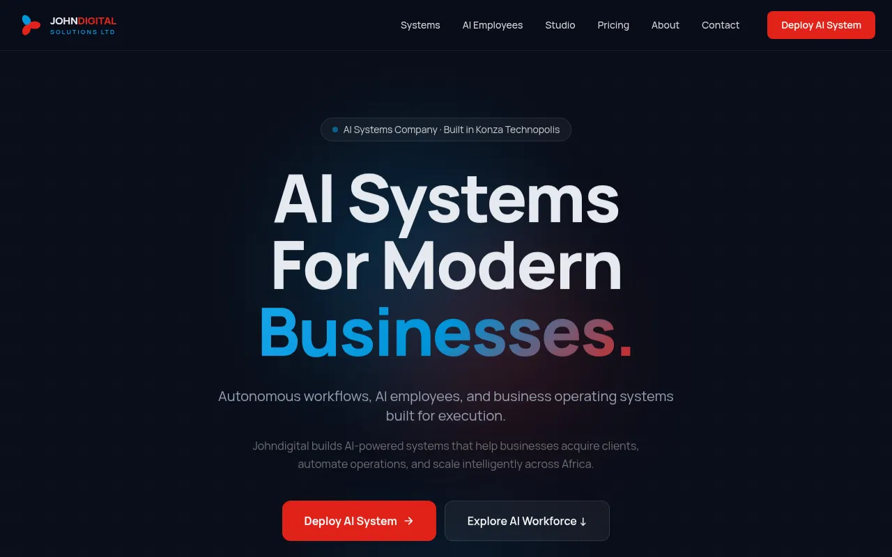 Screenshot of johndigital.ke