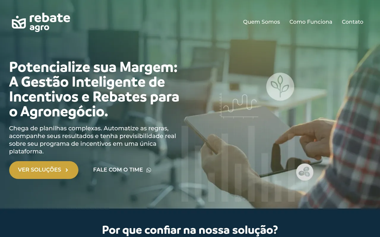 Screenshot of rebateagro.com.br
