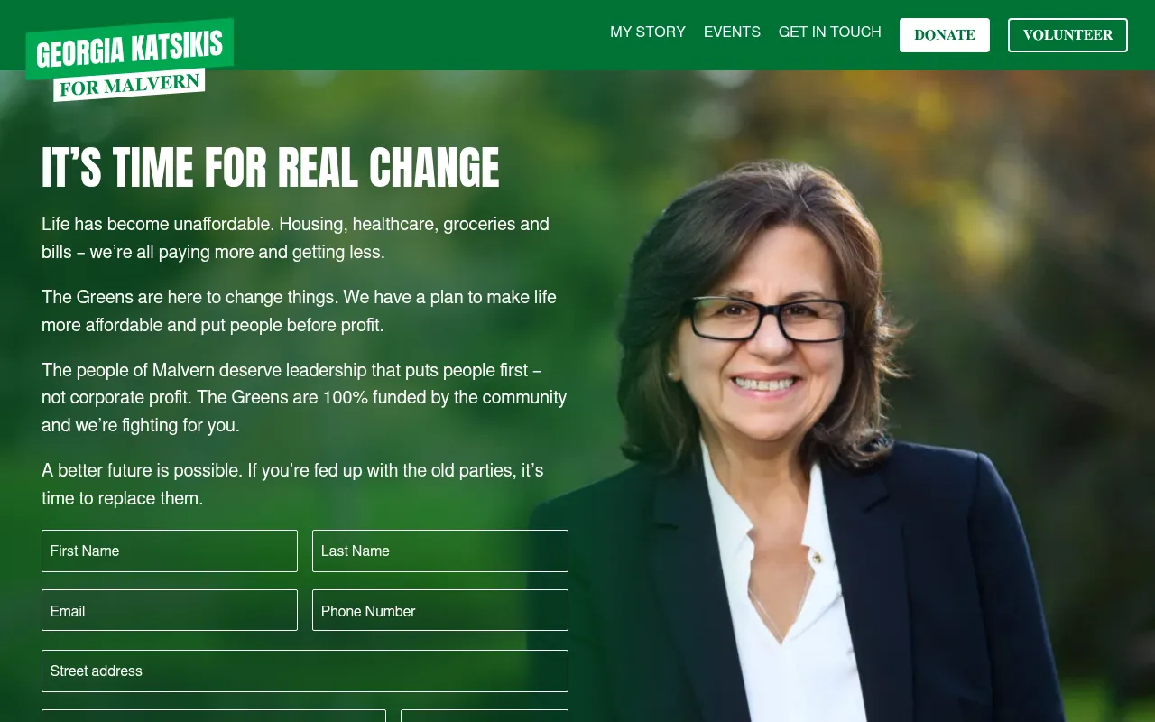 Screenshot of georgiakatsikis.com.au
