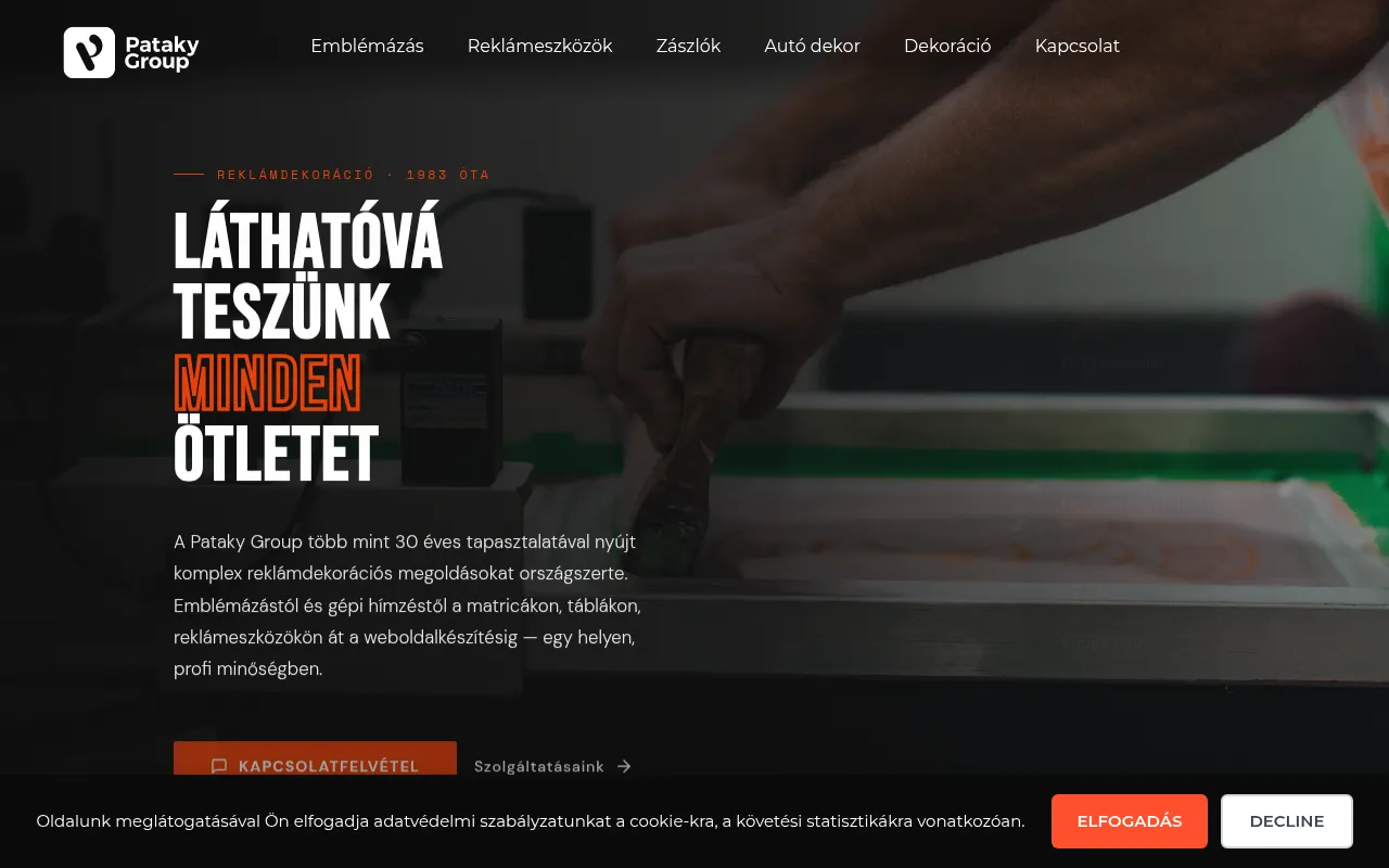 Screenshot of patakygroup.hu