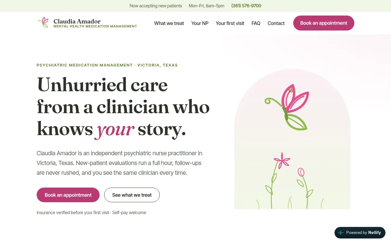 Screenshot of claudia-amador-review.netlify.app