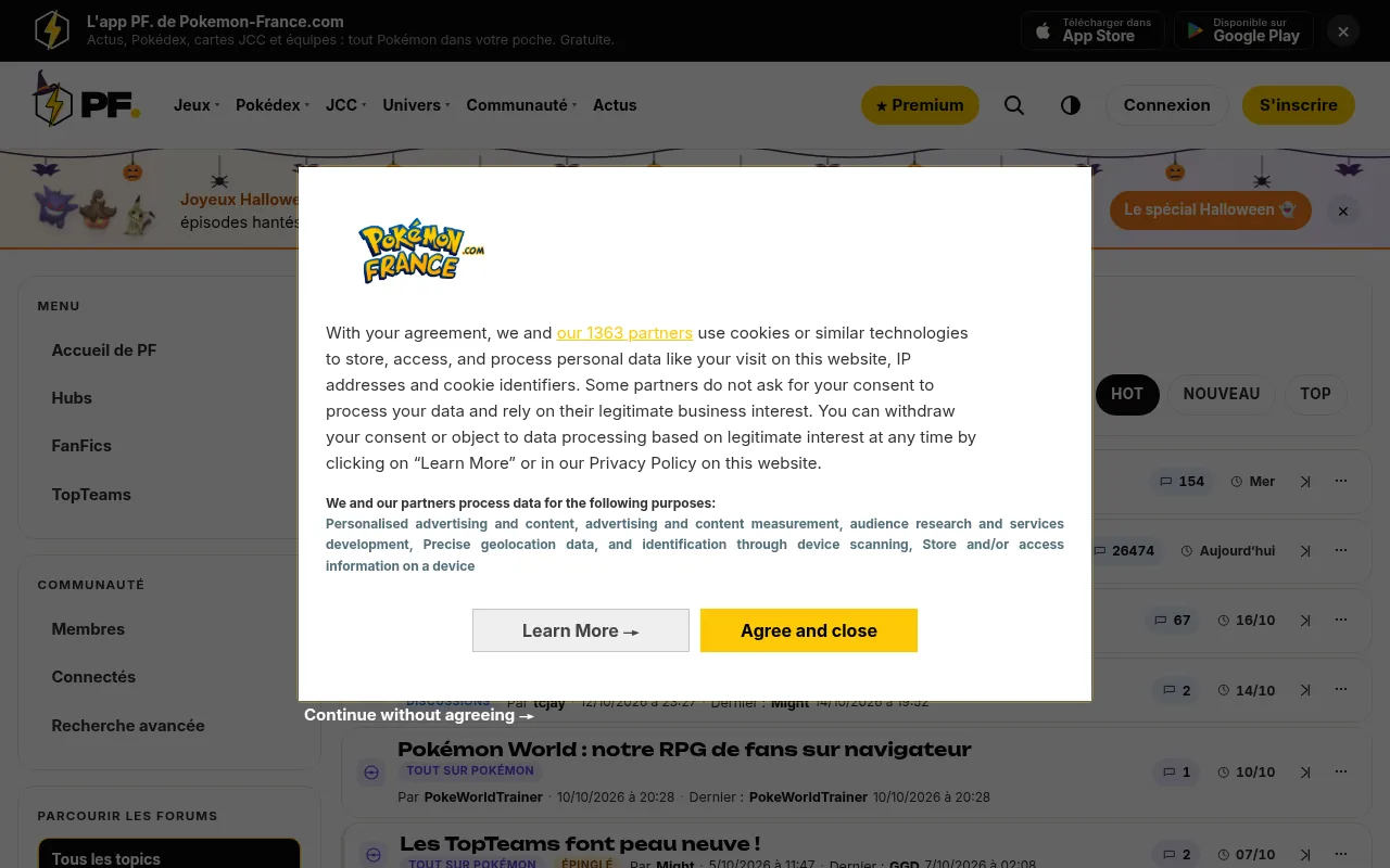 Screenshot of pokemon-france.com