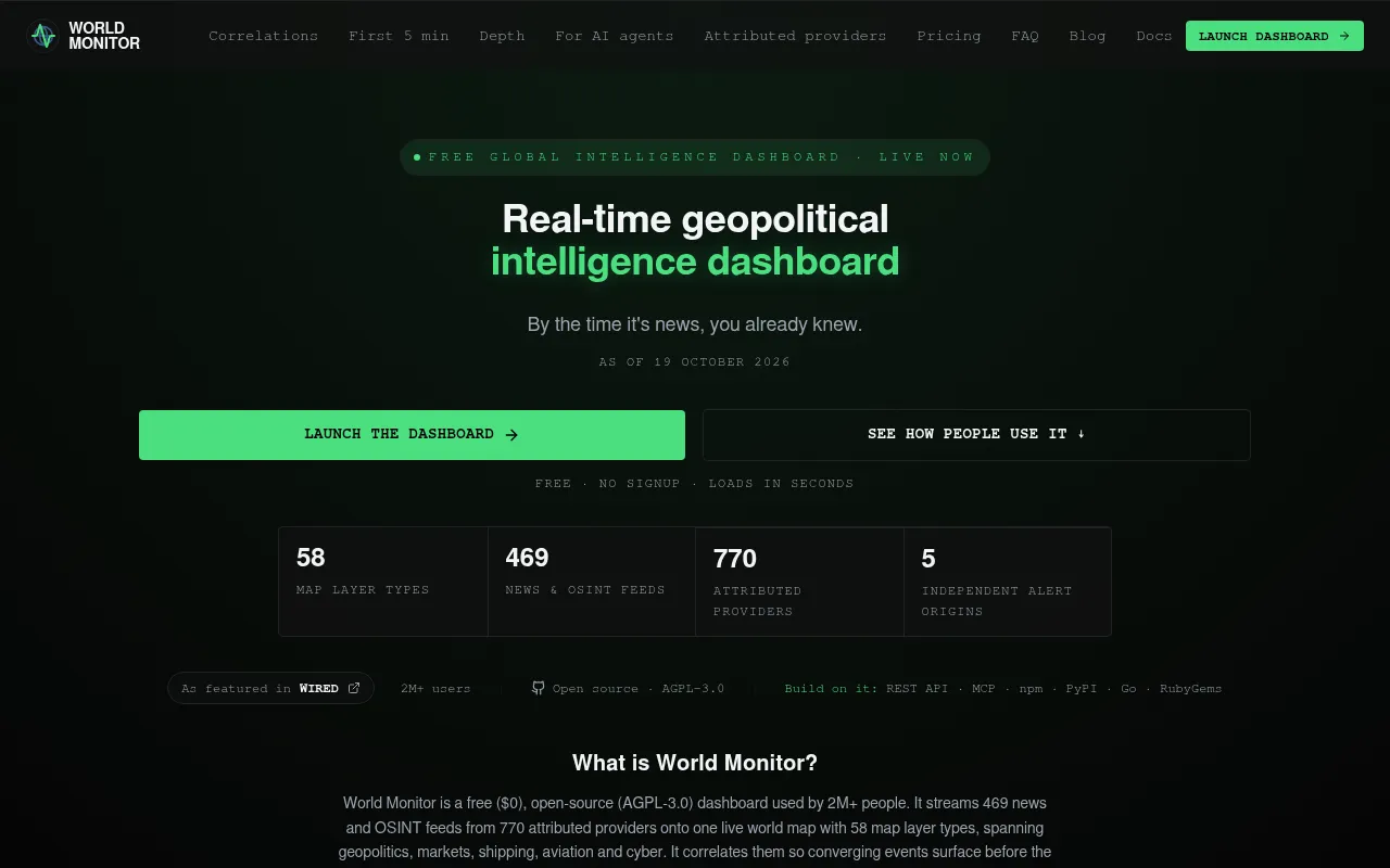 Screenshot of worldmonitor.app