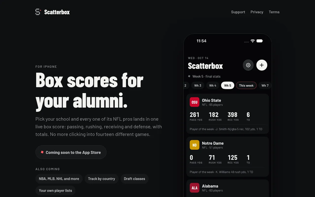 Screenshot of getscatterbox.com