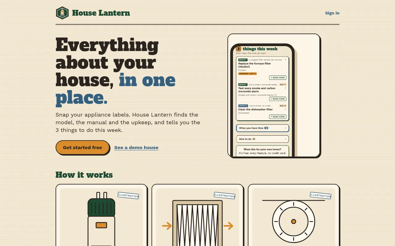 Screenshot of houselantern.com