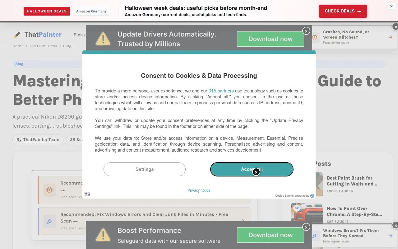 Screenshot of thatpainter.com