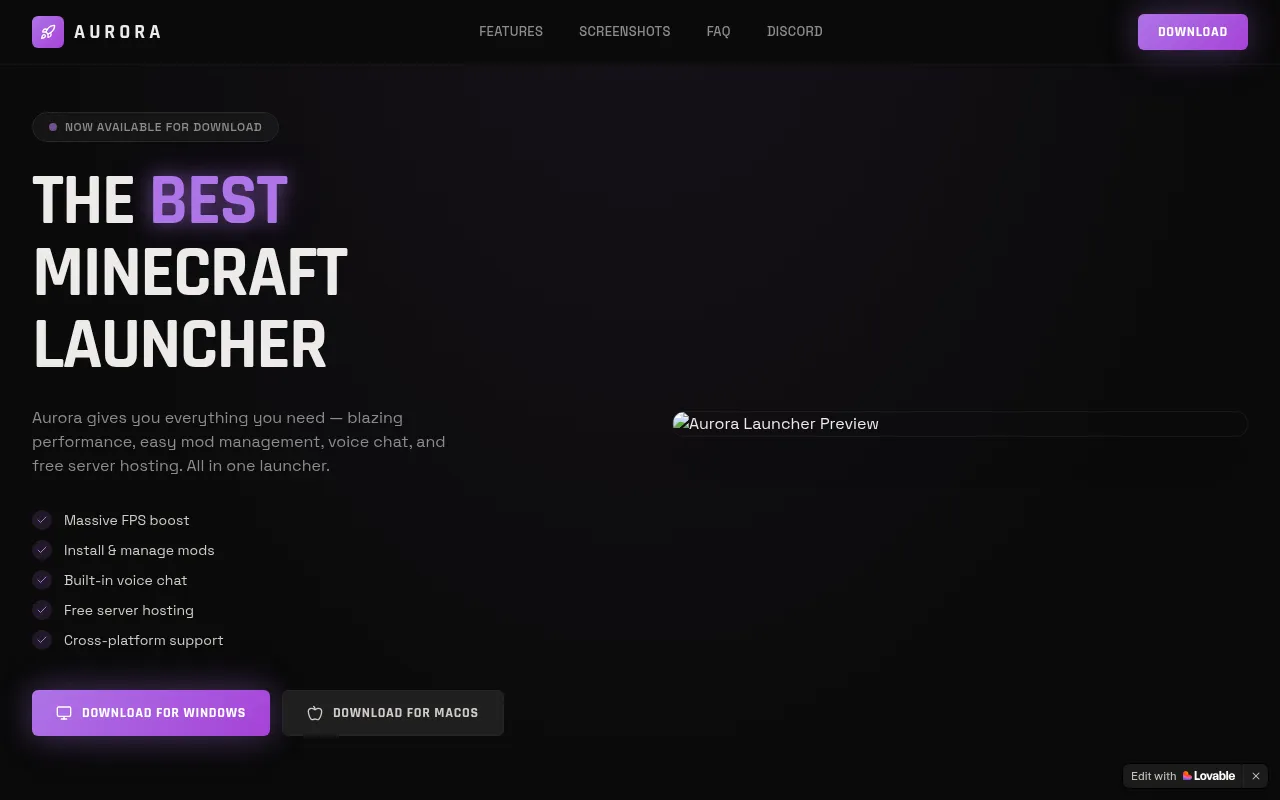 Screenshot of aurora-client-rust.vercel.app