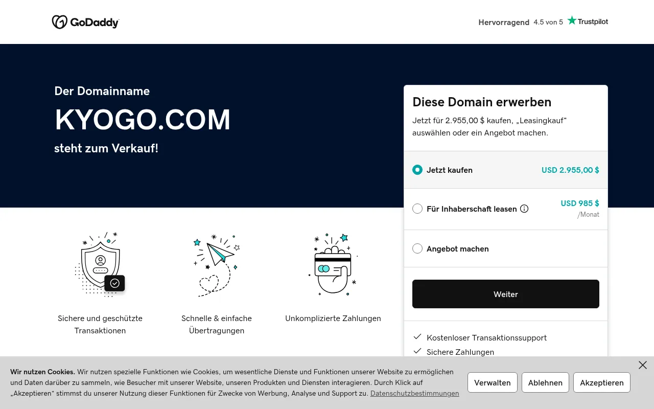 Screenshot of kyogo.com