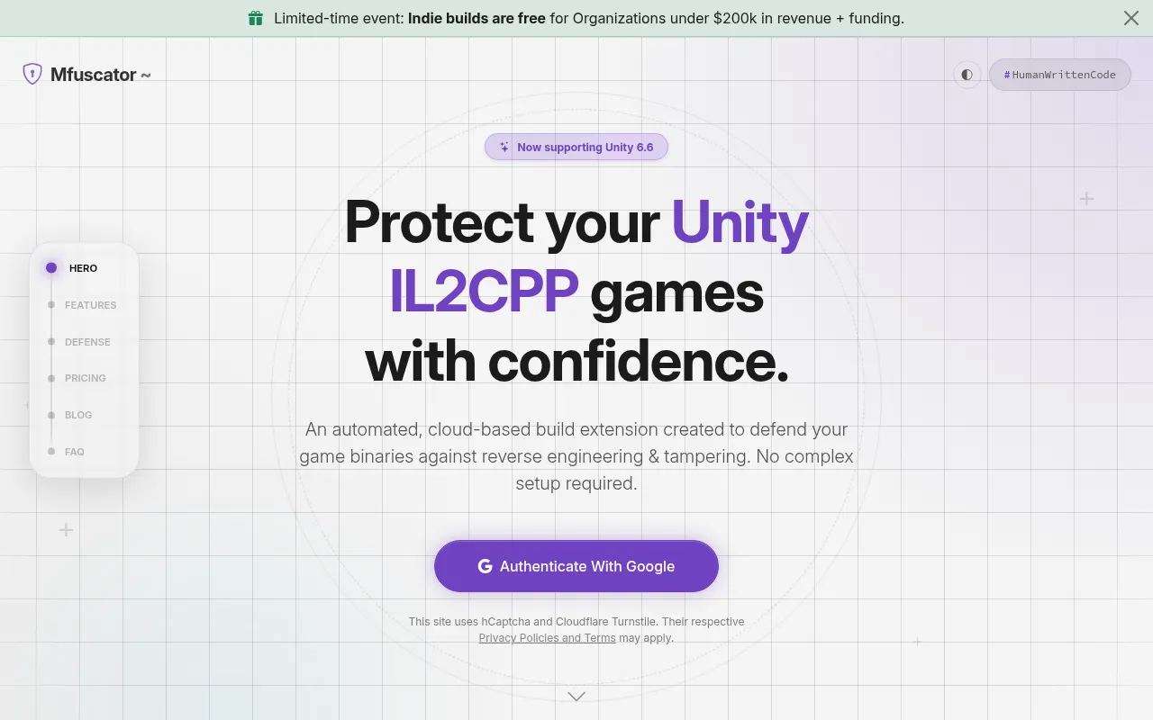 Screenshot of mfuscator.com