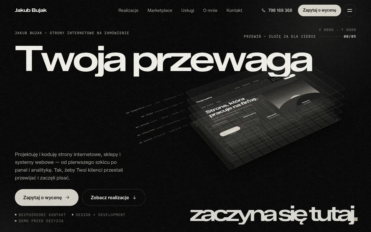Screenshot of jakubbworks.com