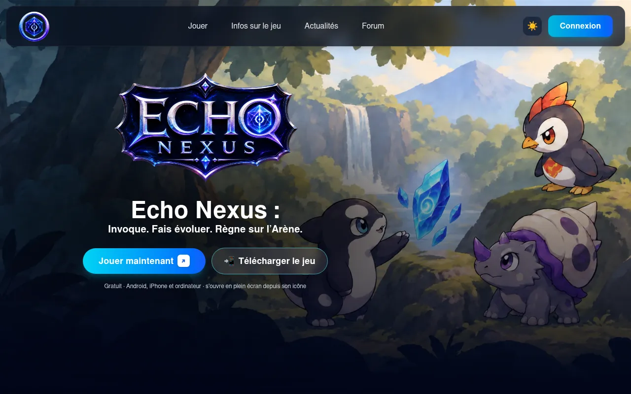 Screenshot of echo-nexus.fr