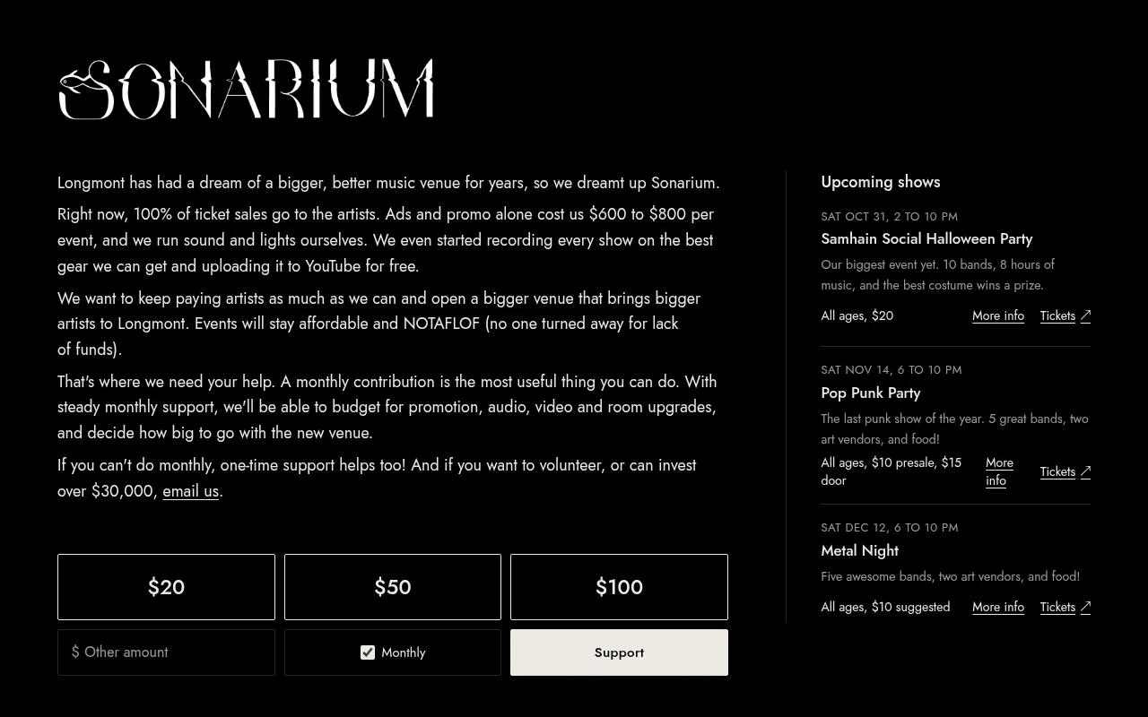 Screenshot of sonariumlongmont.com